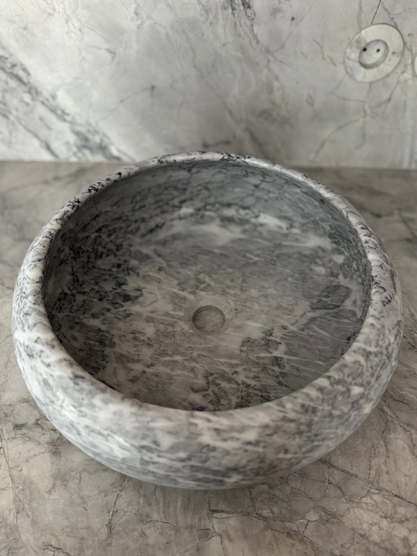 Marble sink D=400mm